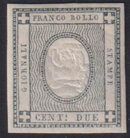 1861 - 2 cent. grigio verdastro, n° 20b, ... 