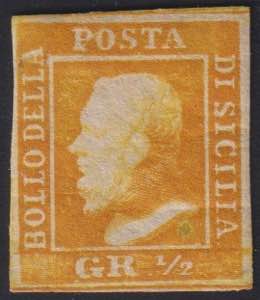 1859 - 1/2 grano arancio, n° 1, discreto ... 