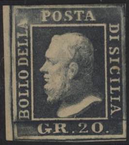 1859 - 20 grana grigio ardesia, n° 13, ... 