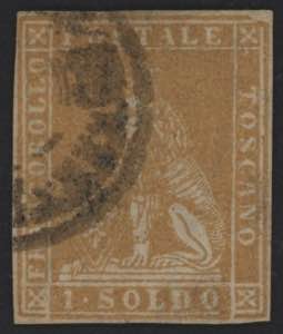 1857 - 1 soldo ocra, n° 11, ... 