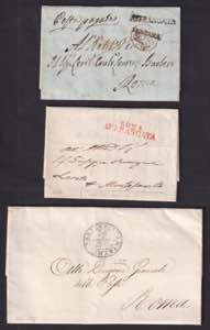 1816 - ROMA - 18 lettere diverse, numerose ... 