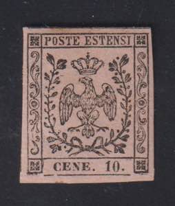 1854 - 10 cent. CENE, n° 9e, molto ... 
