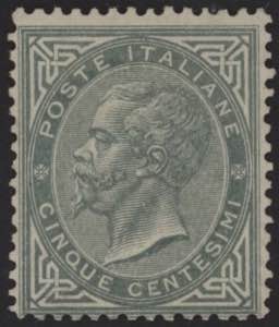 1863 - 5 cent. grigio verde, n° L16, ... 