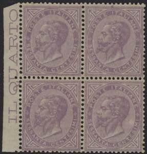 1863 - 60 cent. violetto, n° T21, in ... 