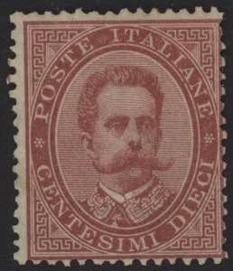 1879 - Umberto 10 cent. carminio, n° 38, ... 