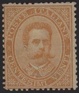 1879 - Umberto, 20 cent. arancio, n° 39, ... 