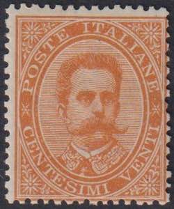 1879 - Umberto 20 cent. arancio, n° 39, ... 