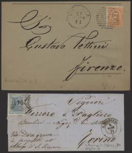 1863/1886 - 51 lettere diverse con annulli ... 