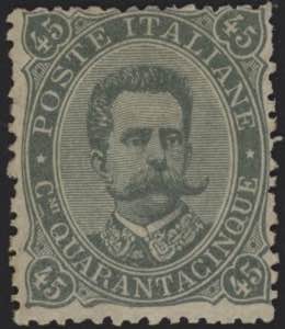 1889 - Umberto 45 cent. verde oliva,  ... 