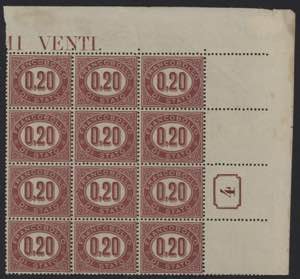 1875 - Francobollo di Stato 20 cent., Se n° ... 
