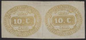 1860 - 10 cent. giallo, Sx n° 1, spl coppia ... 