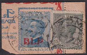 1921 - 25 cent. I tipo, BLP n° 3, ottimo, ... 