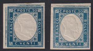 1861 - 20 cent. non emesso, n° 3, Province ... 