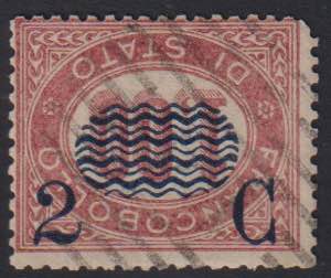 1878 - 2 C su 1,00, n° 33b, con sovrastampa ... 