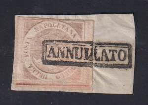 1858 - 1/2 grano rosa chiaro, n° 1, ottimo, ... 