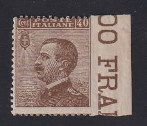 1908 - Michetti 40 cent., n° 84i, non ... 