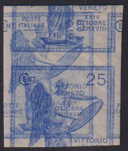 1921 - Vittoria 25 cent. oltremare, n° ... 