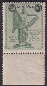 1924 - Vittoria 5 cent. verde sovr. 1 L., ... 