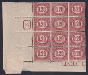 1875 - Servizio, 20 cent., Se n° 3, in spl ... 