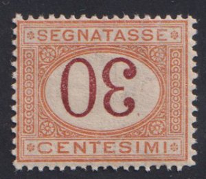 1890/94 - 30 cent., Sx n° 23a, con cifra ... 