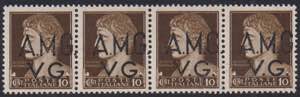 1945 - 10 cent., n° 1p(aa), spl str or di 4 ... 