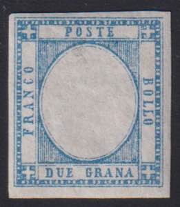 1861 - 2 grana azzurro chiaro, n° 20ib, ... 