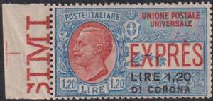 1922 - Sovr. 1,20 L. Di Corona, Ex n° 2, ... 