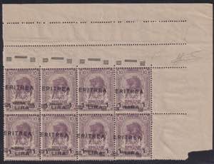 1922 - Leone 1 Lira su 10 a., n° 60 (60c + ... 
