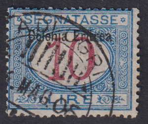 1903 - 10 Lire sovrastampa in alto, Sx n° ... 