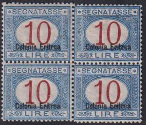 1920 - 10 Lire, sovrastampa in basso, Sx n° ... 