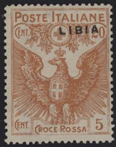 1916 - Croce Rossa 5 cent. arancio, n° 16, ... 