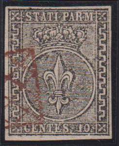 1852 - 10 cent. bianco, n° 2, ... 