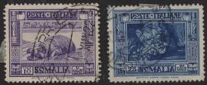 1935 - Ippopotamo e Leone, 10 e 25 Lire, n° ... 