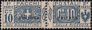 1916 - 10 cent. sovrastampa in caratteri ... 