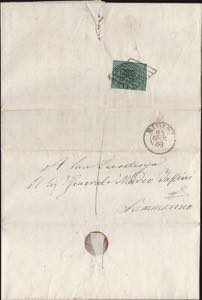 1859 - Incoming Mail,  Pontificio1 baj. ... 