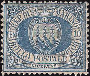 1877 - 10 cent. oltremare, n° 3, ottimo, ... 