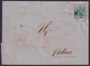 1850 - 45 cent. III tipo, n° 12 con difetto ... 