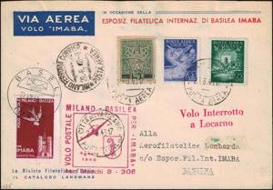 1948 - IMABA, aerogramma del volo postale ... 