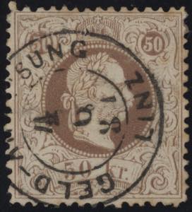 1874 - 50 Kr. bruno stampa fine, n° 38/I, ... 