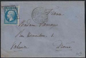 1866 - Napoleone 20 cent. azzurro di ... 