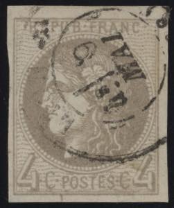 1870 - 4 cent. grigio, n° 41, ottimo. ... 