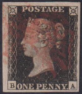 1840 - Penny Black, n° 1, eccellente, ... 