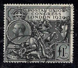 1929 - UPU 1 £ nero, n° 183, ottimo. ... 