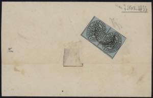 1855 - Mezzo baj grigio azzurro, n° 1a, ... 