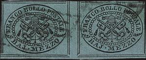 1852 - 1/2 baj. grigio verdastro, n° 1b, ... 