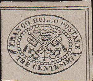 1867 - 3 centesimi grigio rosa, n° 14, ... 