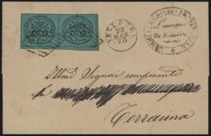 1868 - 5 cent. azzurro verdastro non ... 