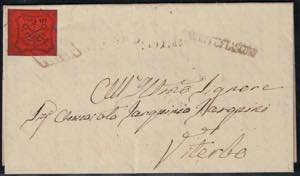1867 - 10 cent. vermiglio arancio, n° 17, ... 