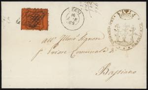 1869 - CARPINETO - 10 cent. dentellato, n° ... 