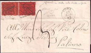1869 - 10 cent. arancio vermiglio, carta ... 